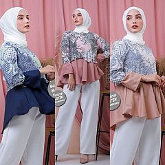 Blouse Isyel Batik Kombinasi Cantik