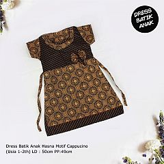 Dress Batik Anak Hasna Motif Cappucino Size K