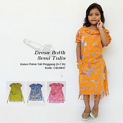 Dress Batik Anak Semi Tulis Kepang Nuri