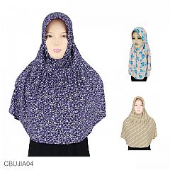 Jilbab Anak Jersey Motif Size 4