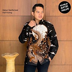 Kemeja Batik Panjang Furing Halus Sanforized Naga Bulan