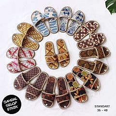 Sandal Selop Batik Etnik Standart Mix Motif