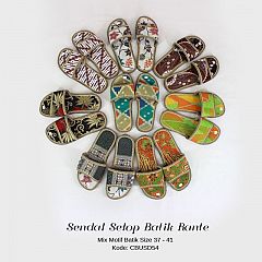 Sandal Selop Batik Rante Mix Motif