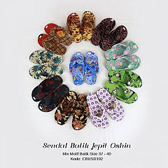 Sandal Batik Oshin Jepit Mix Motif