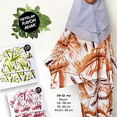 Set Piyama Anak Rayon Palet Cantik (9-12 th)