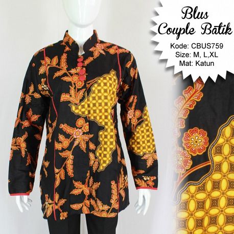 Baju Batik Sarimbit Blus Motif Pulau