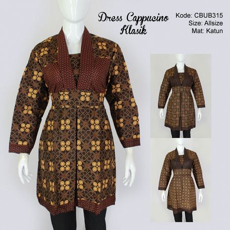Dress Batik Cappucino Klasik
