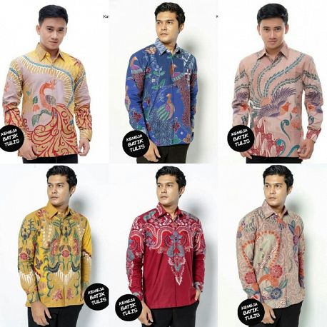 Kemeja Batik Tulis Katun Primissima Lengan Panjang Berlapis Trikot