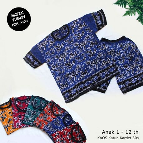 Setelan Anak Kaos Batik Cap Tuban