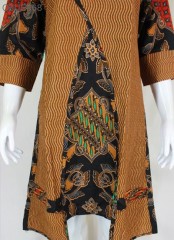 Tunik Dress Batik  Blarak Coklat 9029