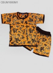 Setelan Kaos Anak Batik Cap Pesisir Size 2