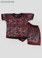 Setelan Kaos Anak Batik Cap Pesisir Size  1
