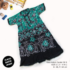 Dress Anak Daster Kaos Batik Tuban Size 2 (3-4 th)